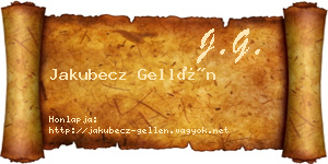 Jakubecz Gellén névjegykártya